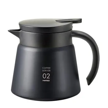 HARIO V60 Isolierte Edelstahlkanne 600ml - Schwarz