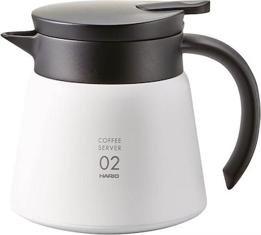HARIO V60 Isolierte Edelstahlkanne 600ml - weiss
